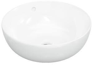 Chiuvetă de baie, alb, 44x17 cm, ceramică, rotundă