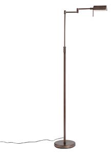 Lampă de podea de design bronz închis incl. LED cu variator tactil - Notia