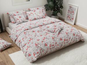 Lenjerie de pat din bumbac CHRISTMAS ELF roșu Dimensiune lenjerie de pat: 70 x 90 cm | 140 x 200 cm