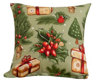 Husa de perna din microfibra CHRISTMAS PRESENTS 45x45 cm, verde