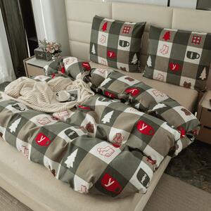 Lenjerie de pat din microfibra CHRISTMAS SOCKS verde Dimensiune lenjerie de pat: 70 x 90 cm | 140 x 220 cm