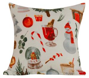 Husa de perna din microfibra FESTIVE MAGIC 45x45 cm, alb