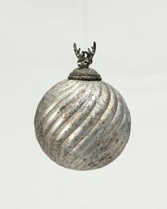 Glob de sticlă Silver Twist 10x10x14 cm