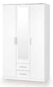 Dulap Cirveso 119, Alb, 205x120x52cm, 97.6 kg, Uși dulap: Cu balamale, Numărul de rafturi: 5, Numărul de rafturi: 5