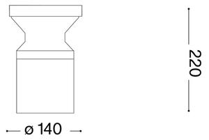 Ideal Lux - Lampă de exterior TORRE 1xE27/15W/230V, 22 cm, IP65, maro