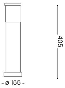 Ideal Lux TRONCO - Lampă de exterior, 1x E27/42W/230V, 40 cm, IP65, maro