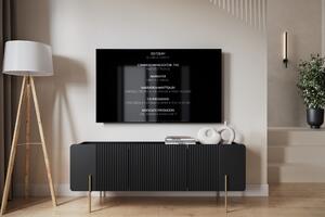 Dulap TV Malmi 150 cm - negru mat / picioare aurii