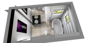 Design interior baie fetita