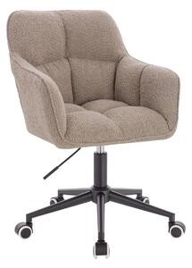 HR550K Scaun Latte Boucle cu Bază Neagră