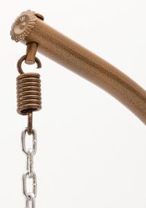 OFERTA Scaun balansoar suspendat maro deschis TROPIKAL cu suport, a doua calitate