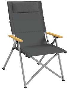 Outsunny Scaun de camping portabil cu spătar reglabil pe 4 nivele
