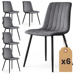 Set 6 scaune de sufragerie Lingoo (grafit închis). Promo -14%. 1152319