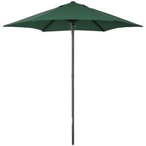 Outsunny Umbrelă de Grădină, Înclinabilă cu Orificiu de Ventilație și 6 Brațe, Ø196x204 cm, Verde | Aosom Romania