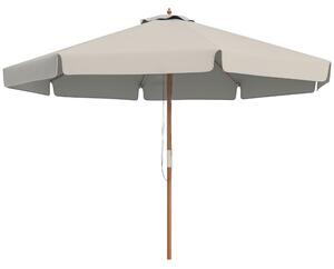 Outsunny Umbrelă de Grădină cu Corzi, Deschidere Reglabilă și Orificii de Ventilație, Ø325x250 cm, Gri | Aosom Romania