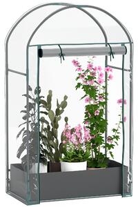 Outsunny Seră pentru Grădină cu Ușă Pliabilă pe Balamale și Sac pentru Plante, 89x50x152 cm, Transparent | Aosom Romania