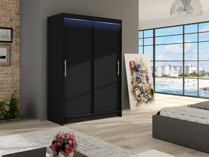 Dulap Closico 117Negru, 200x120x58cm, Uși dulap: Glisante