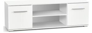 Comodă TV Cirveso 109, Alb, Alb lucios, PAL laminat, 44x137x40cm, 28.5 kg