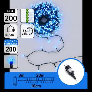 Aigostar - Ghirlandă LED de exterior pentru Crăciun, 200 LED, 23 m, IP44, albastră