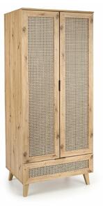 Dulap Bencamu 102Stejar artizan, 200x80x57cm, Uși dulap: Cu balamale