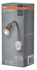 Osram - Aplică de perete flexibilă PLUG TUBE FLEX 1xGU10/5W/230V crom mat/albă