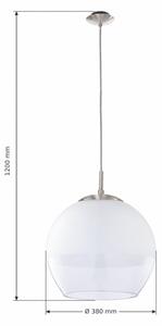 BRILAGI - lustra LED pe cablu RETRO GLASS 1xE27/60W/230V crom mat/alb