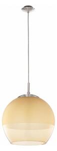 BRILAGI-LED Lustră pe cablu RETRO GLASS 1xE27/60W/230V crom mat/bej fumuriu