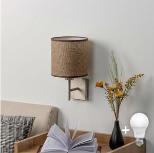 BRILAGI - Aplică de perete LED NUBILA 1xE27/60W/230V crom mat/maro