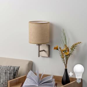 BRILAGI - Aplica de perete LED NUBILA 1xE27/60W/230V crom mat/maro deschis