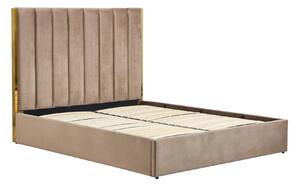Pat Houston 1757Dublu, Maro deschis, 160x200, Tapiterie, Somiera pat, 171x214x137cm
