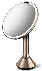 Simplehuman Oglindă cosmetică LED cu senzor tactilDUAL, mărire 5x, aur roz