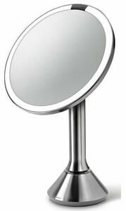 Simplehuman Oglindă cosmetică LED Sensor TouchDUAL, mărire 5x, argintiu mat