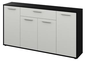 Comoda, culoare alba neagra, LUNIA