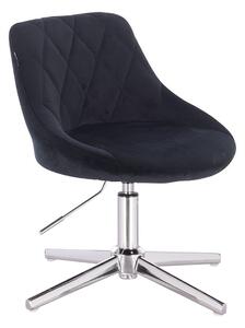 HR1054CROSS Scaun Neagră Catifea