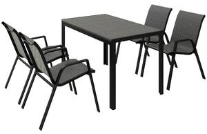 Set de mobilier de grădină din ratan Outsunny cu 4 locuri cu masă | Aosom Romania