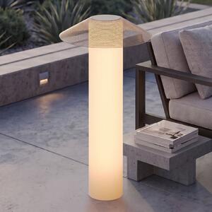 Lucande Lampă LED de terasă ZAMIRAS, 110 cm, argintiu, IP65, Gri, Aluminiu, Design
