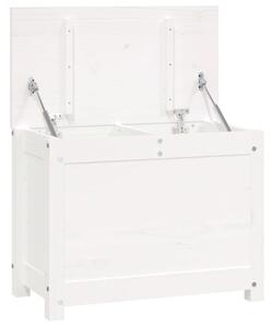 Cutie de depozitare, alb, 60x32x45,5 cm, lemn masiv de pin