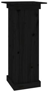 Suport pentru flori, negru, 40x40x90 cm, lemn masiv de pin