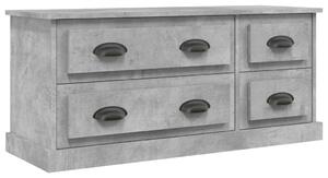 Comodă TV, gri beton, 100x35,5x45 cm, lemn prelucrat
