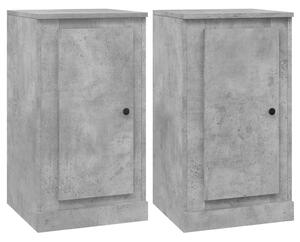 Servante, 2 buc., gri beton, 37,5x35,5x67,5 cm, lemn prelucrat