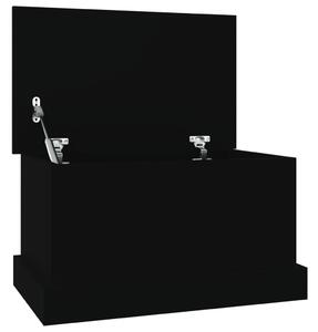 Raft de depozitare, negru, 50x30x28 cm, lemn prelucrat