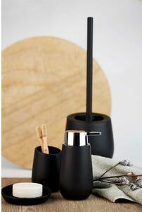 Perie de WC negru-mat din ceramică Badi – Wenko