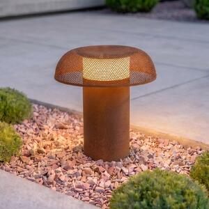Lucande Bornă luminoasă LED MAILE, 40 cm, culoarea ruginii, IP65, Crom, Aluminiu, Design