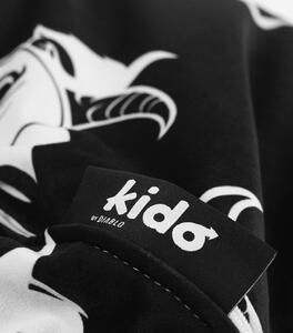 Pouf pentru copii Kido by Diablo: velur negru