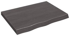 Raft de perete gri închis 80x60x6 cm lemn masiv stejar tratat