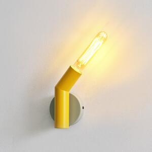OSRAM Aplică Decor Straw, 1 bec, gri/galben, oțel, E27, reglabil, Gri, Camera de zi / sufragerie, Metal, Modern