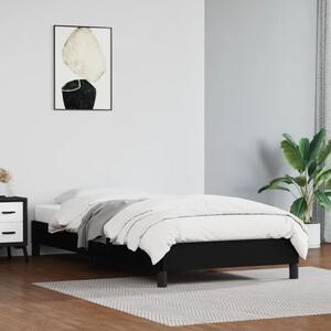 Cadru de pat, negru, 90x190 cm, piele ecologică