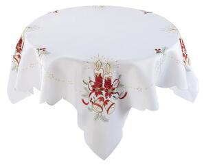 Față de masă centrală cu broderie ATMOSFERĂ DE CRĂCIUN 85 x 85 cm