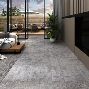 Plăci pardoseală autoadezive, gri beton, 5,21 m², 2 mm, PVC