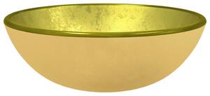 Chiuvetă din sticlă securizată, auriu, 35x12 cm