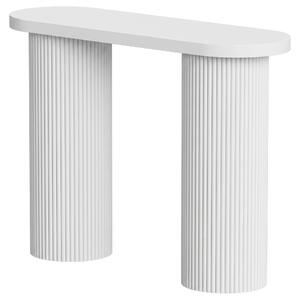 HOMCOM Consolă modernă îngustă cu spațiu ascuns, 103 cm, alb | Aosom Romania